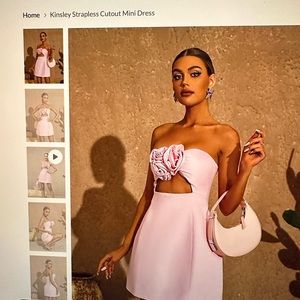 Mew Mews Kinsley Strapless Cutout Mini Dreaa Size M
